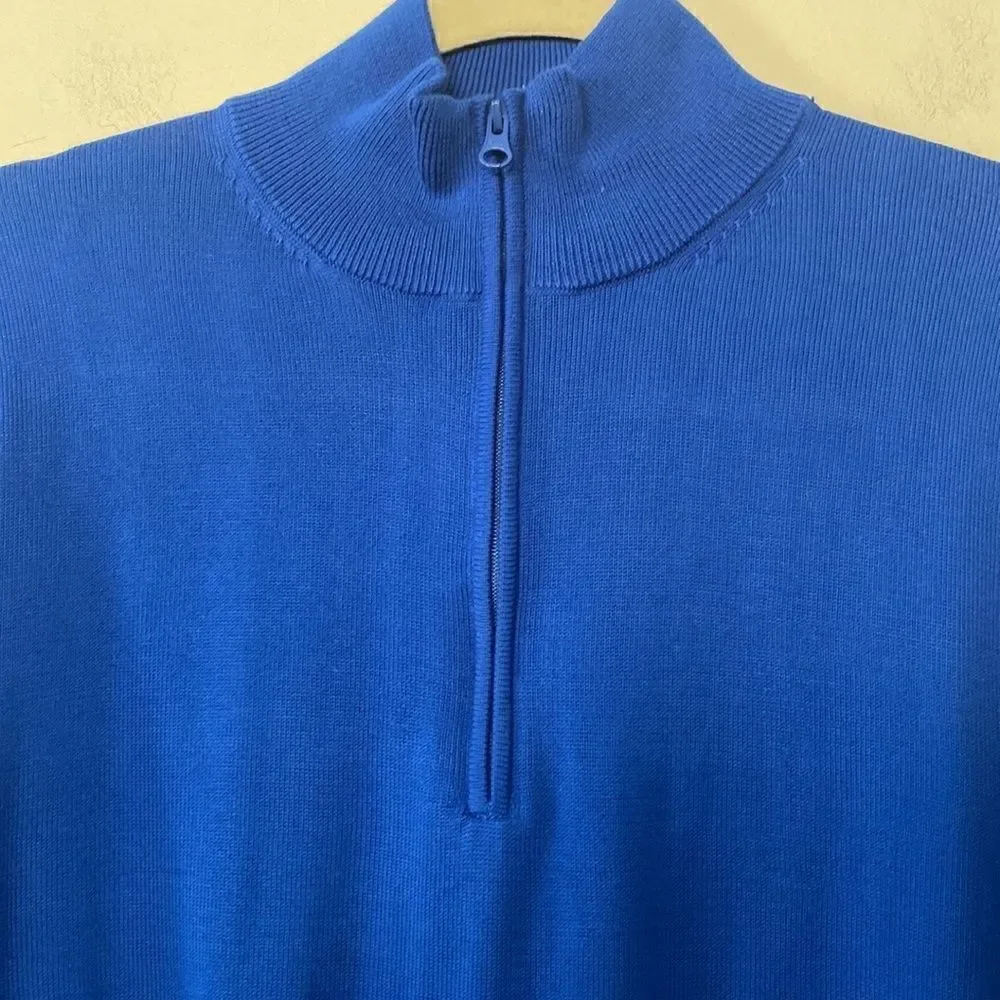 Paul Frederick Supima Cotton 1/4 Zip Sweater M